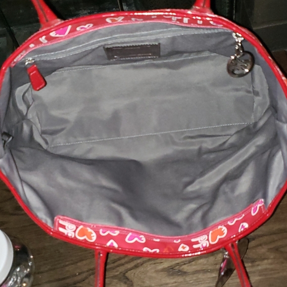 COACH Poppy Coated Canvas Graffiti Tote & Matching Coin/Card Purse Set - Picture 10 of 17